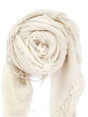 CHAN LUU Cashmere & Silk Scarf In Eggshell